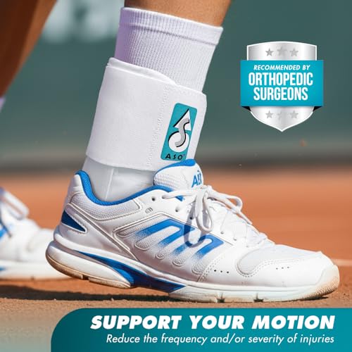 Image of Med Spec ASO Speed Lacer Ankle Stabilizer Brace Sprain Support White MD (Pack of 2)