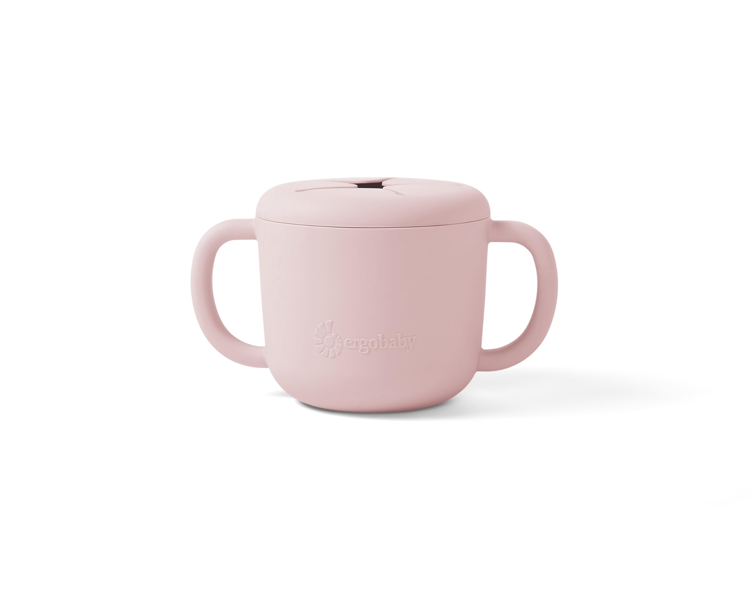 Ergobaby Set di stoviglie Deluxe per neonati e bambini a partire da 6 mesi, set pappa per bambini con 2 tazze, vassoio, bavaglino e posate, senza BPA, PVC e ftalati, Blush Pink