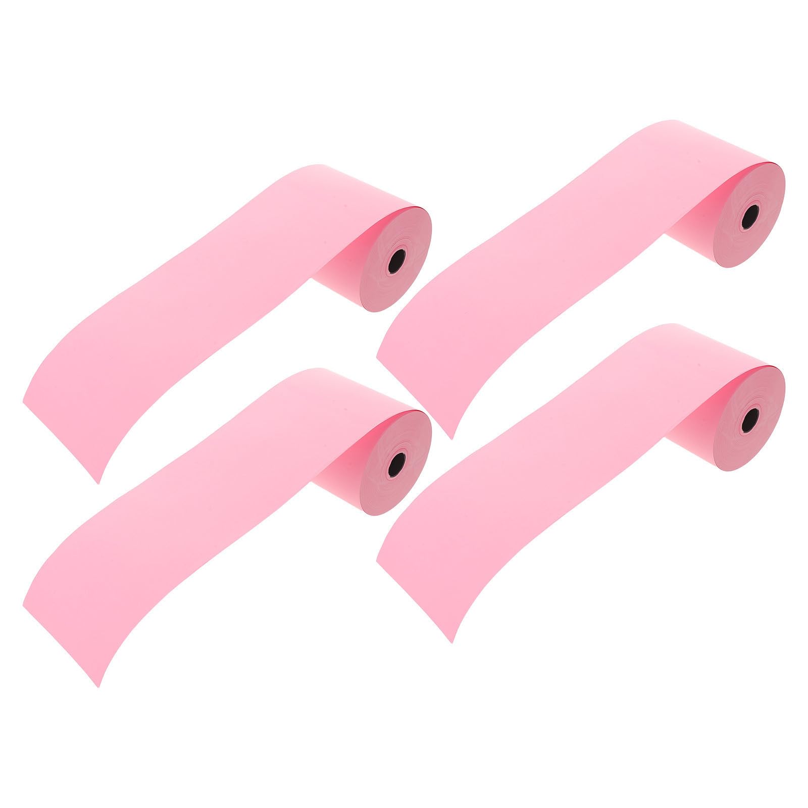 Lurrose 4 Rollos Papel Térmico Rosa Impresión Clara y Precisa para Impresora Térmica de Recibos Adecuado para Dispensadores de Tickets en Hospitales y Comercios