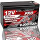 kraftmax Industrial Pro Bleiakku [ 12V / 9Ah ] AGM Hochleistungs- Blei Akku der Neusten Generation