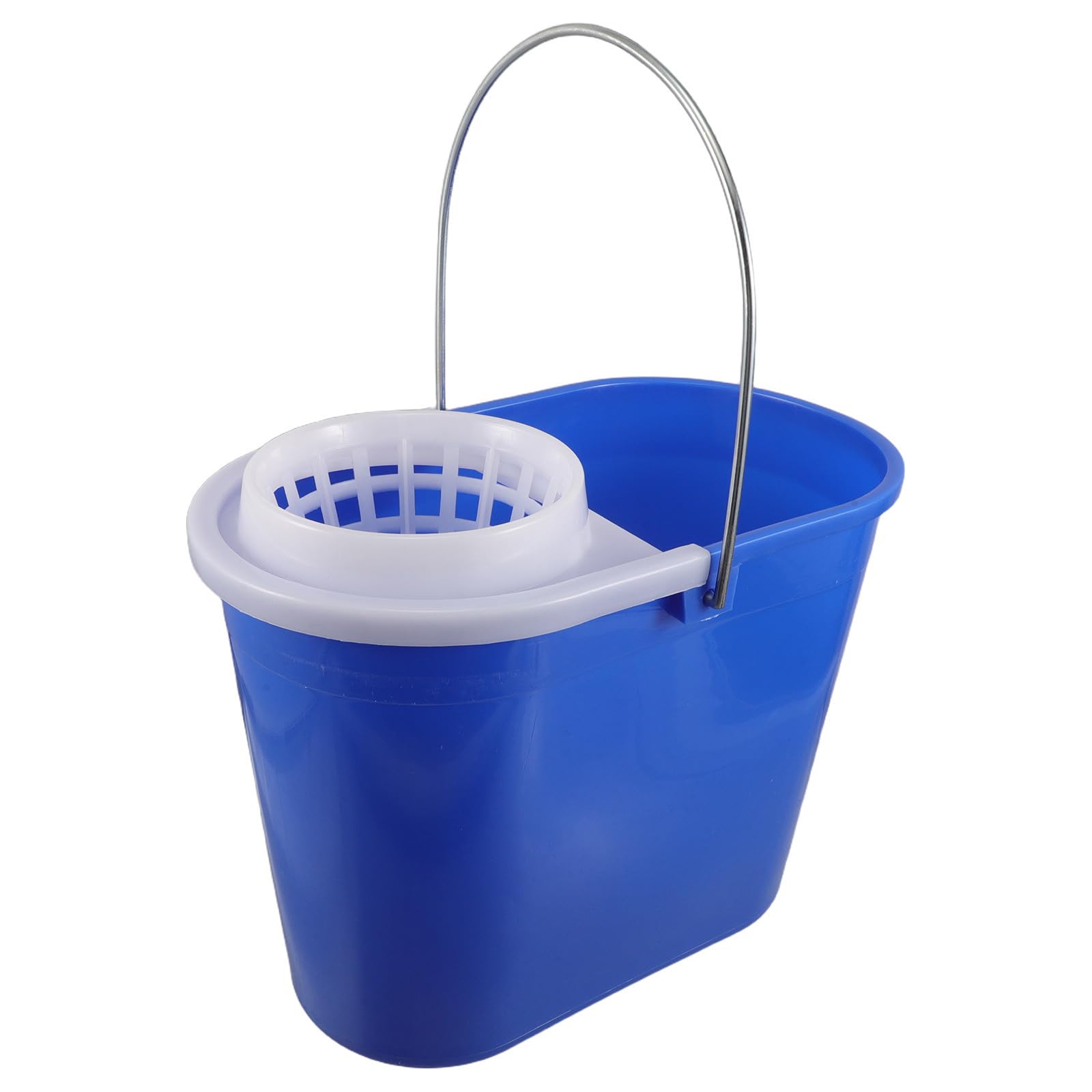 Cubo para Fregar con Asa y Escurridor de Plástico Azul Portátil