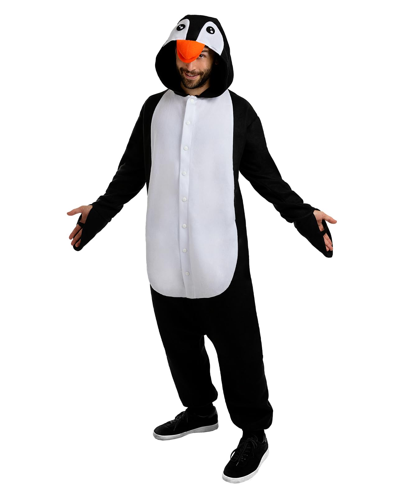 Funidelia Penguin Onesie Costume for Adults, Animals, South Pole - Outfit for Adults for Parties, Carnival and Halloween - Size L-XL