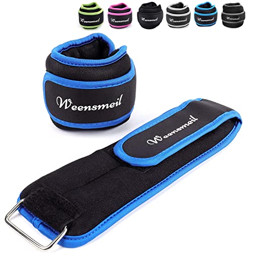Ankle Weights, Wrist Arm Leg Weights for Women Men Kids 2/3/4/5/6/10/12 LBS 1 Pair, Strength Training Weighted with Adjustable Strap for Jogging, Gym Workout, Aerobics, Physical Therapy