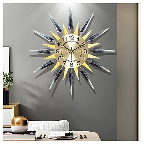 Horloge de Décoration à Quartz Moderne en Métal pour Chambre