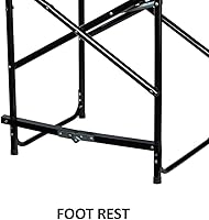 Vista 5 de Dura-Tech Silla alta plegable con mesa Comodidad estable elevada Duradera y resistente Comodidad acolchada Mesa plegable adjunta Capacidad