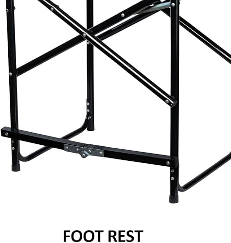 Miniatura 5 de Dura-Tech Silla alta plegable con mesa  Comodidad estable elevada  Duradera y resistente  Comodidad acolchada  Mesa plegable adjunta  Capacidad de