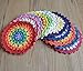 SouthMage 12 Assorted Crochet Round Granny Squares Rainbow Doilies Lot for DIY Crafts Bar Coasters Plant Mats