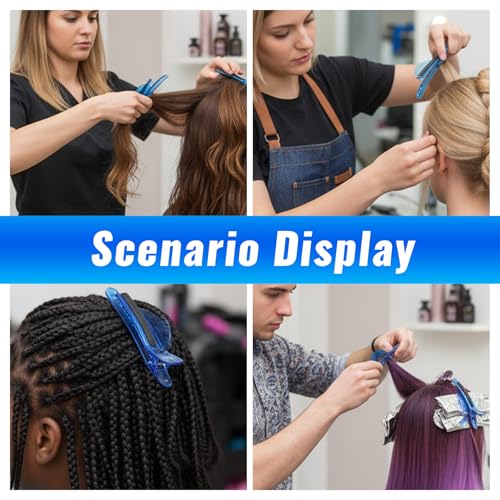 2 Pinzas Aislantes para Cabello Color Azul miniatura 4