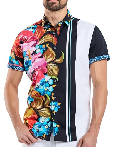 Robert Graham Men's Birkett Short Sleeve Button Down Woven Shirt