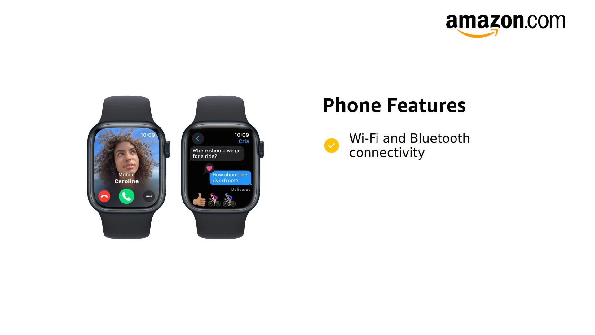 Amazon.com: Apple Watch Series 9 [GPS 41mm] Midnight Aluminum Case