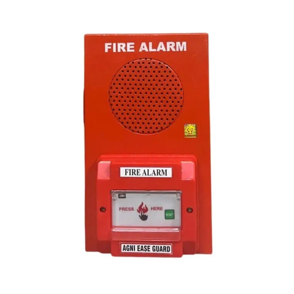 Guardian Fire Manual Call Point Resettable Fire Alarm Unit | Press-Here Activation, Built-in Siren Speaker, Reset Function, Wall Mount Design, Red Housing-picture-19