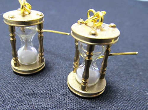 Hourglass Earrings Functioning Miniblings Egg Timer Clocks Clock Golden