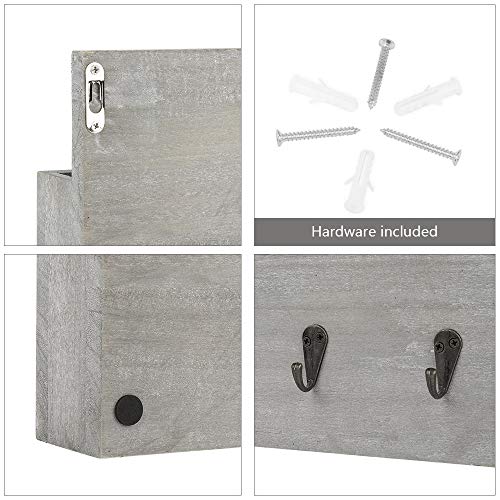 image for LIANTRAL Wall Mount Mail Holder Organizer Mail Sorter with 3 Storage c