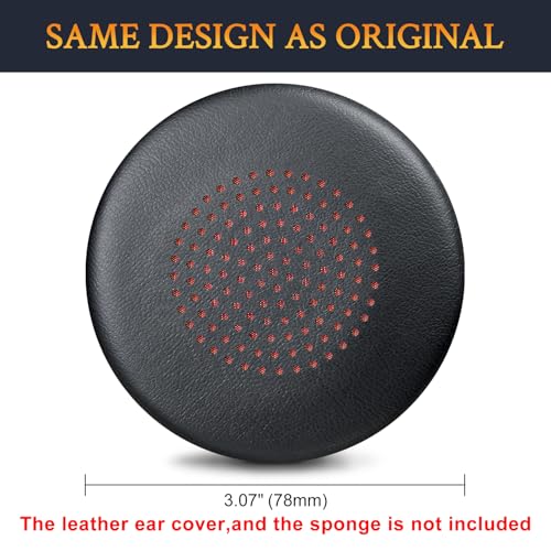 SOULWIT Repuestos de almohadillas para auriculares PrancyBt KH122M, almohadillas para auriculares Soothielec KH53 con piel de proteína más suave y espuma de alta densidad - Negro miniatura 3