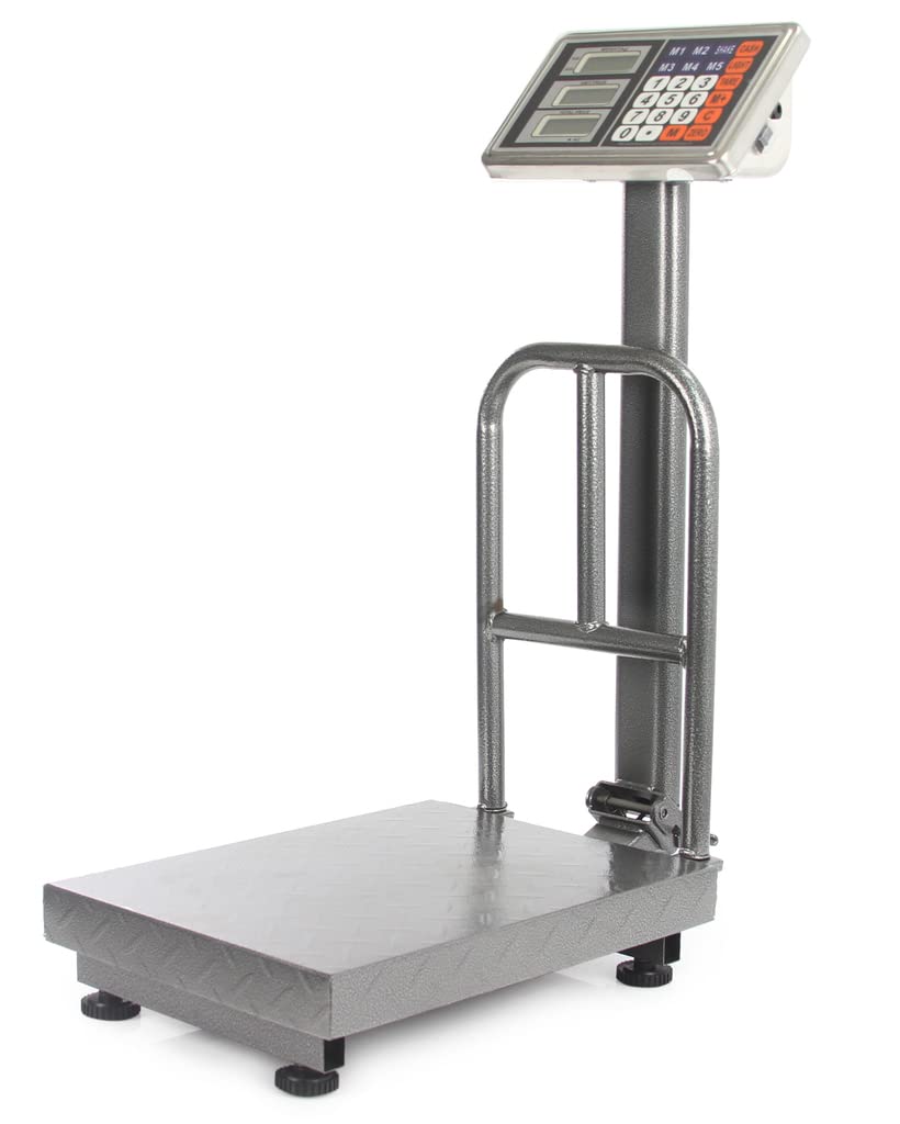 Balanza electrónica industrial pantalla digital 150kg acero plataforma 30x40 cm comercial plegable