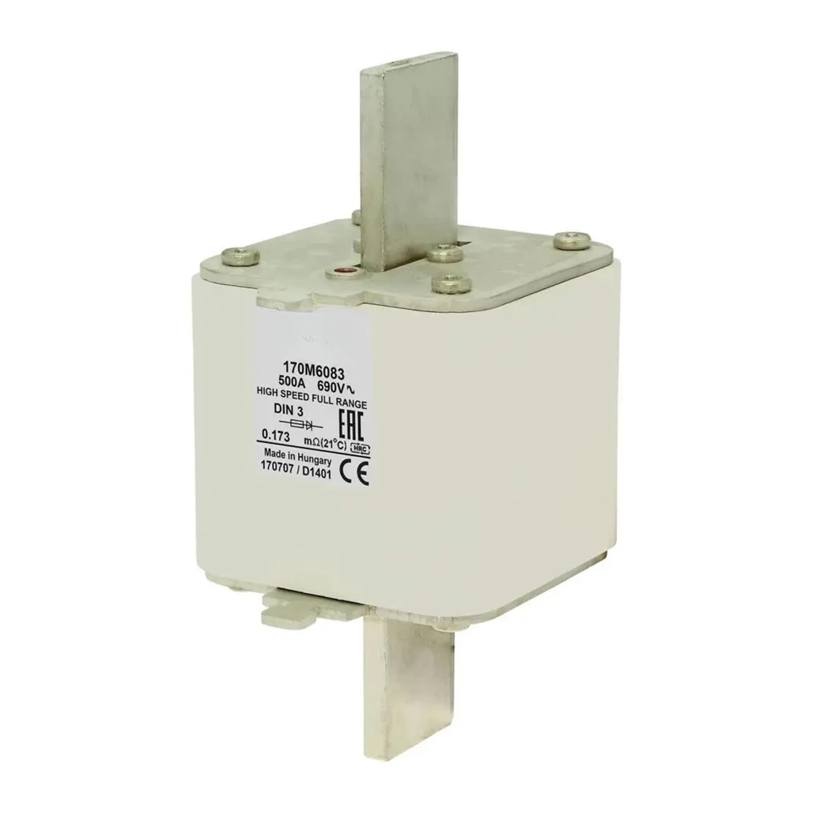 Fusible 170M6081 haute tension pour la sécurité des onduleurs de site