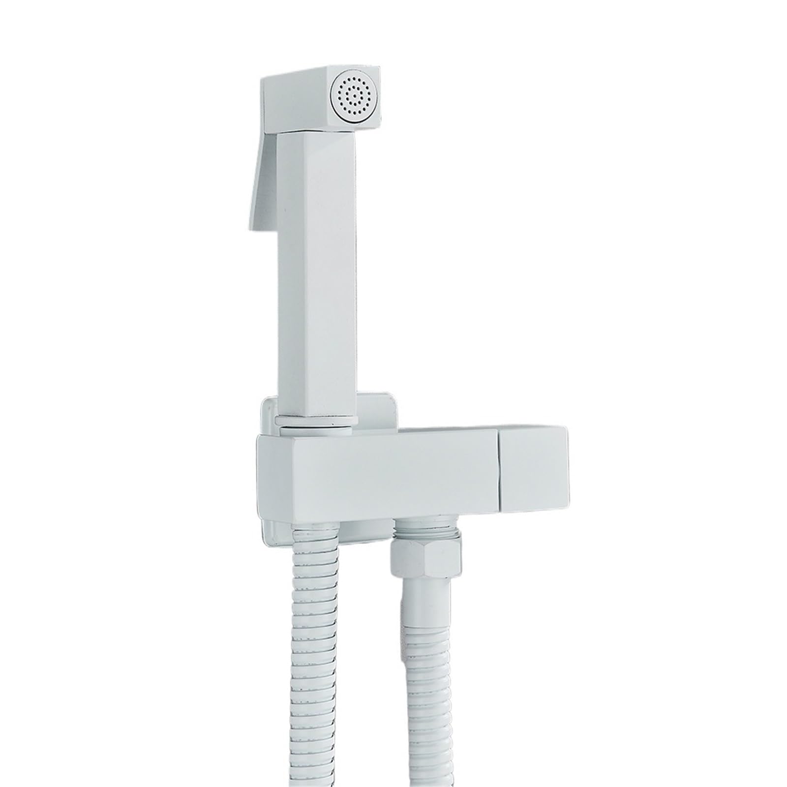 ZYCHSJXA Bathroom Bidet Faucet Brass Tap Washer Mixer Single Cold Water Shower Sprayer Head Toilet Faucets Handle Jet(White)