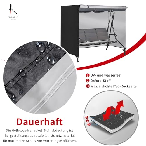 Bâche protection balancelle de jardin imperméable avec couverture balançoire 420D - 4