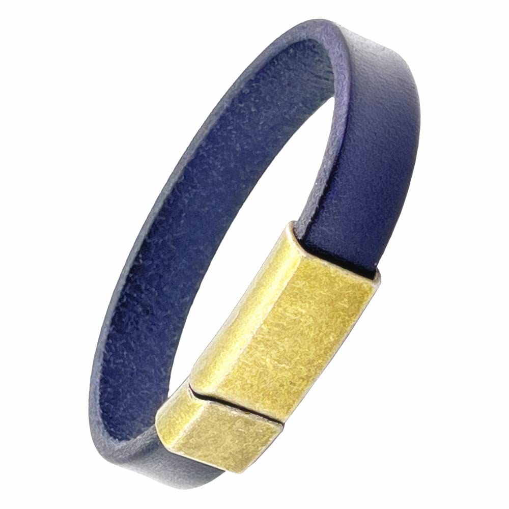 Mens Genuine Leather Bracelet - Handmade Adjustable Leather Cuff Bracelet punk Style leather wrap Wristband for Men