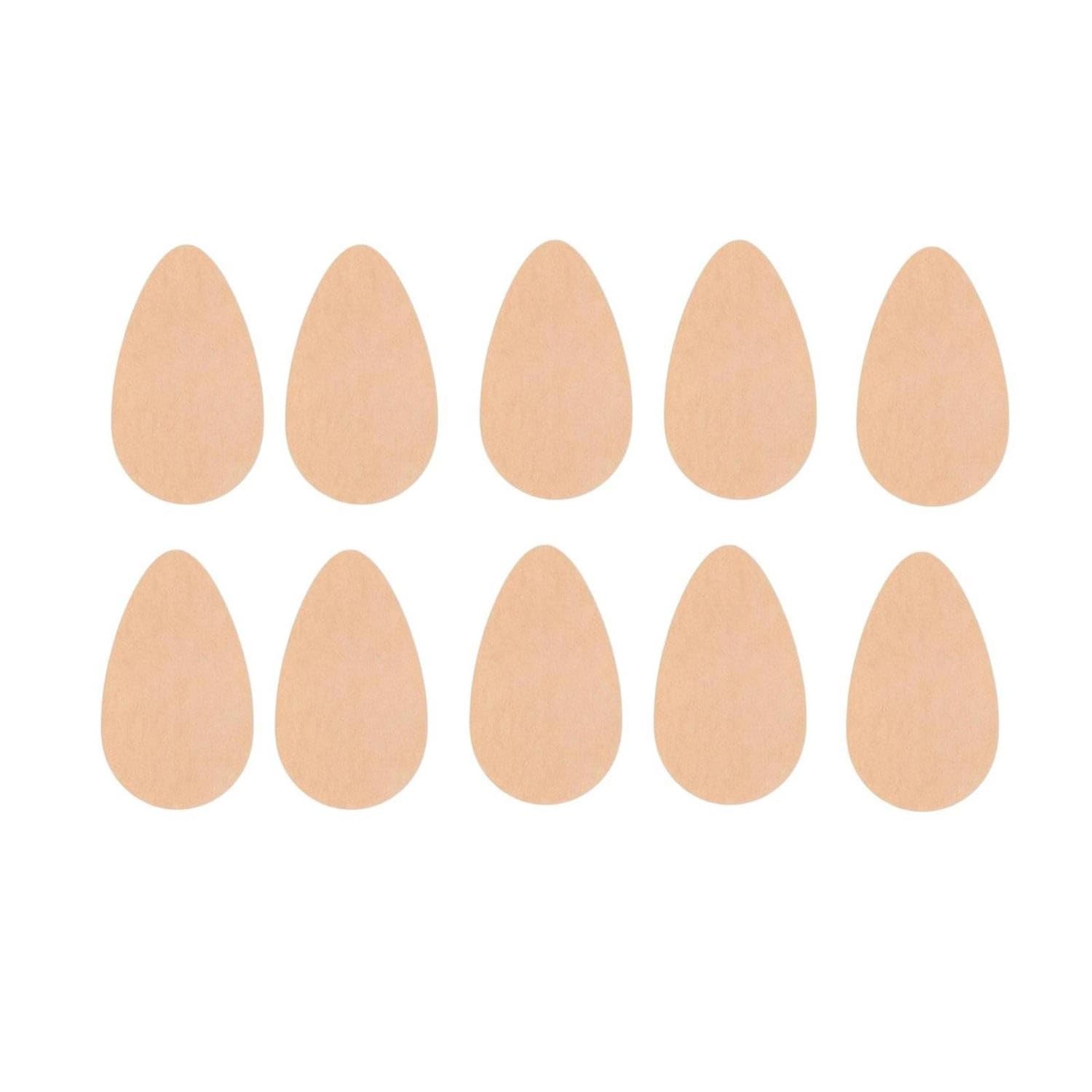 UJEAVETTE 10 Pieces Skin-Toned Anti-Chafe Adhesive Pad Sleek Finish Teardrop Thigh Pad Discreet Inner Thigh Sticker Comfortable, 13-19cm, Breast Lift Tape-s-image-34
