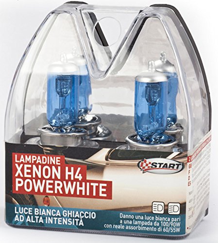 Start Coppia Lampadine Alogene H4 Xenon Powerwhite