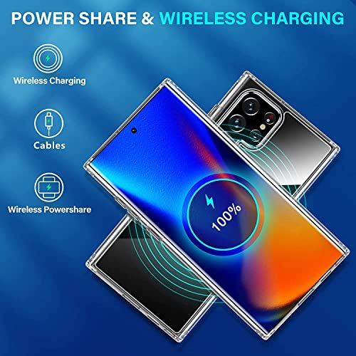 Image of NISHTECH for Samsung Galaxy S22 Ultra 5G Premium Transparent Hybrid Soft Slim Dust Proof Back Case Cover Silicone with Camera Protection