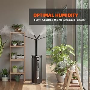 Spider Farmer Humidifier for Large Room 16L Plant Humidifiers with Multi-Channel Hoses and Extension Tube Temp & Humidity Probe 4 Cool Mist Mode 1400ml/h Output Quiet for Bedroom Grow Tent Indoor Spider Farmer Humidifier for Large Room 16L Plant Humidifiers with Multi Channel Hoses and Extension Tube Temp Humidity Probe 4 Cool Mist Mode 1400mlh Output Quiet for Bedroom Grow Tent Indoor