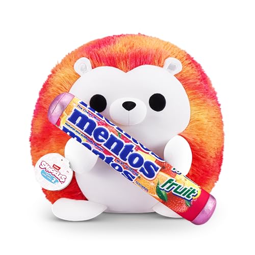 Snackles Series 2 Hedgehog & Mentos 16 Inch Collectible Plush by ZURU, Ultra Soft Stuffed Animal, Giftable