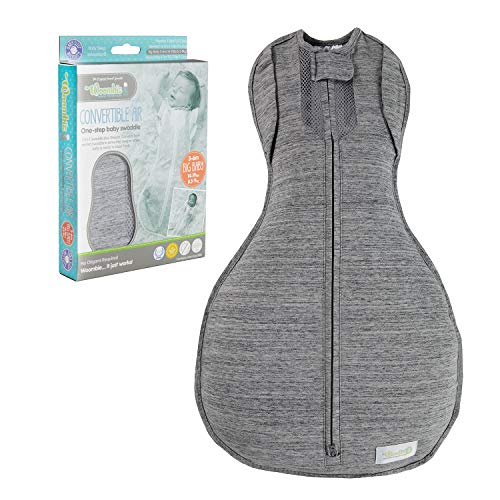 Woombie Convertible Swaddle Blanket With Vent, Twilight/Heathered Gray, 14-19 Pound #TOP5