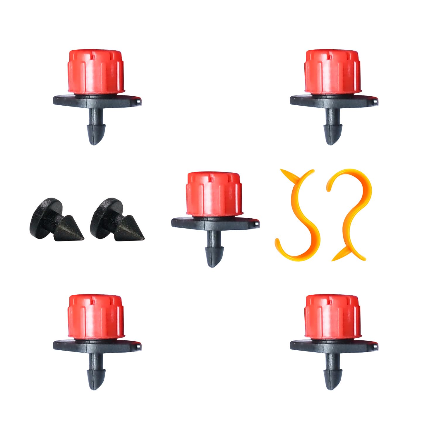 VAYAL IRRIGATIONS® Adjustable Dripper 0-70 LPH | 360 Degree | 8 Drip Holes | Red & Black | Pack of : (100) (B09YTD6C89) Amazon Price History, Amazon Price Tracker