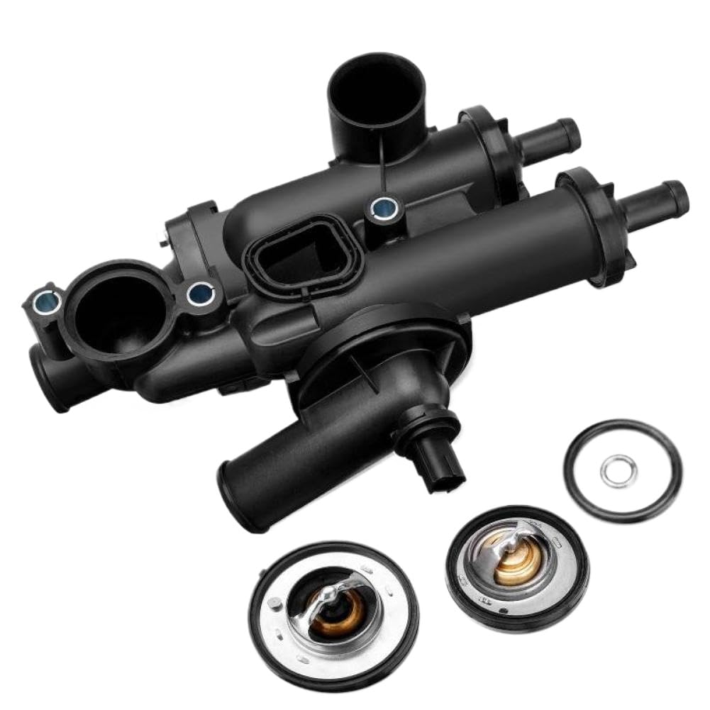 Engine Coolant Thermostat Housing Assembly 68003582AB Compatible With Journey 2009–2020 Avenger 2009–2014 Compass 2007–2017