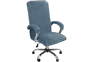 Stretchable Velvet Plush Computer Chair Covers with Arms, The Perfect Fit for Your Office Chair
