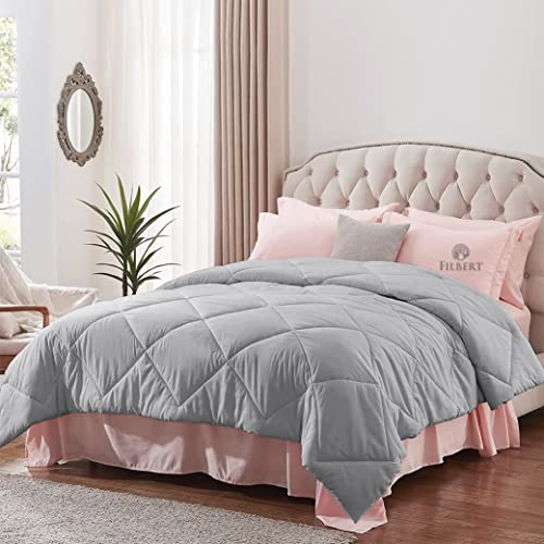 Image of Filbert - Winter Comforter Single Bed 300 GSM Microfiber Blanket for Winter Soft & Cozy Diamond Stitch Quilt (60 inch x 90 inch Inches /152cm x 228cm) - Comforter Single Bed|Silver