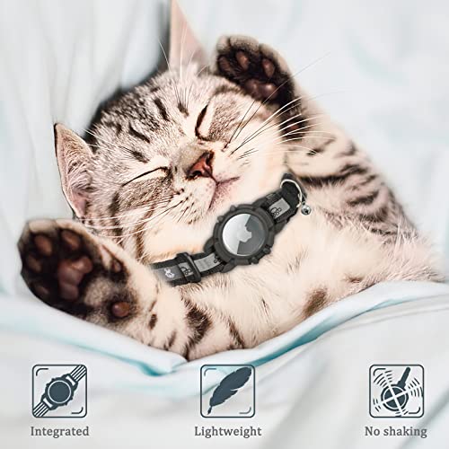 Reflective Airtag Cat Collar, JIARUI Integrated Apple Airtag Cat Collar, GPS Cat Tracker Collar with Airtag Holder and Bell - Image 4