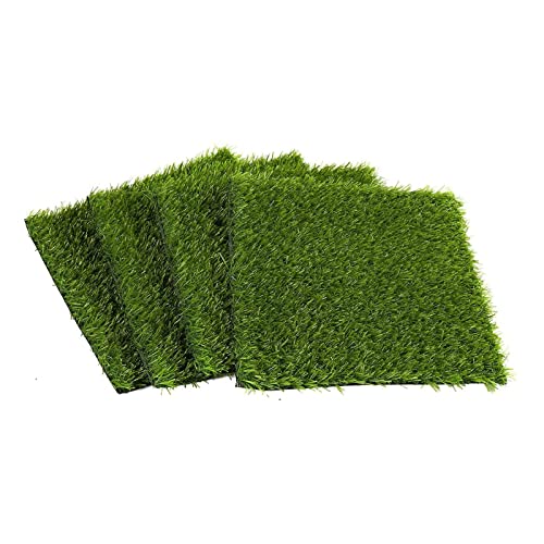Juvale 4 Pack Artificial Grass Mat Squares, 12X12 Fake Turf Tiles For Balcony, Patio, Placemats, Diy Crafts, Green #TOP7