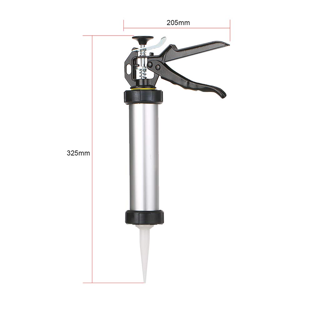Pistolet do uszczelniania ze stopu aluminium 300 ml, pistolet do klejenia szkła Elastyczny pistolet do miękkiego silikonu do majsterkowania