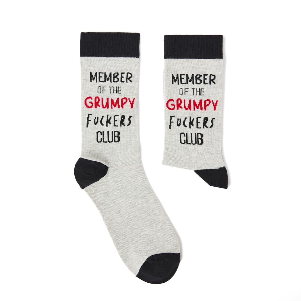 Urban Eccentric Unisex Multicolour Member Of The Grumpy Fuckers Club Socks | Gift | 1 Pair | Cotton Rich Socks | Premium Socks | Novelty | Gifts