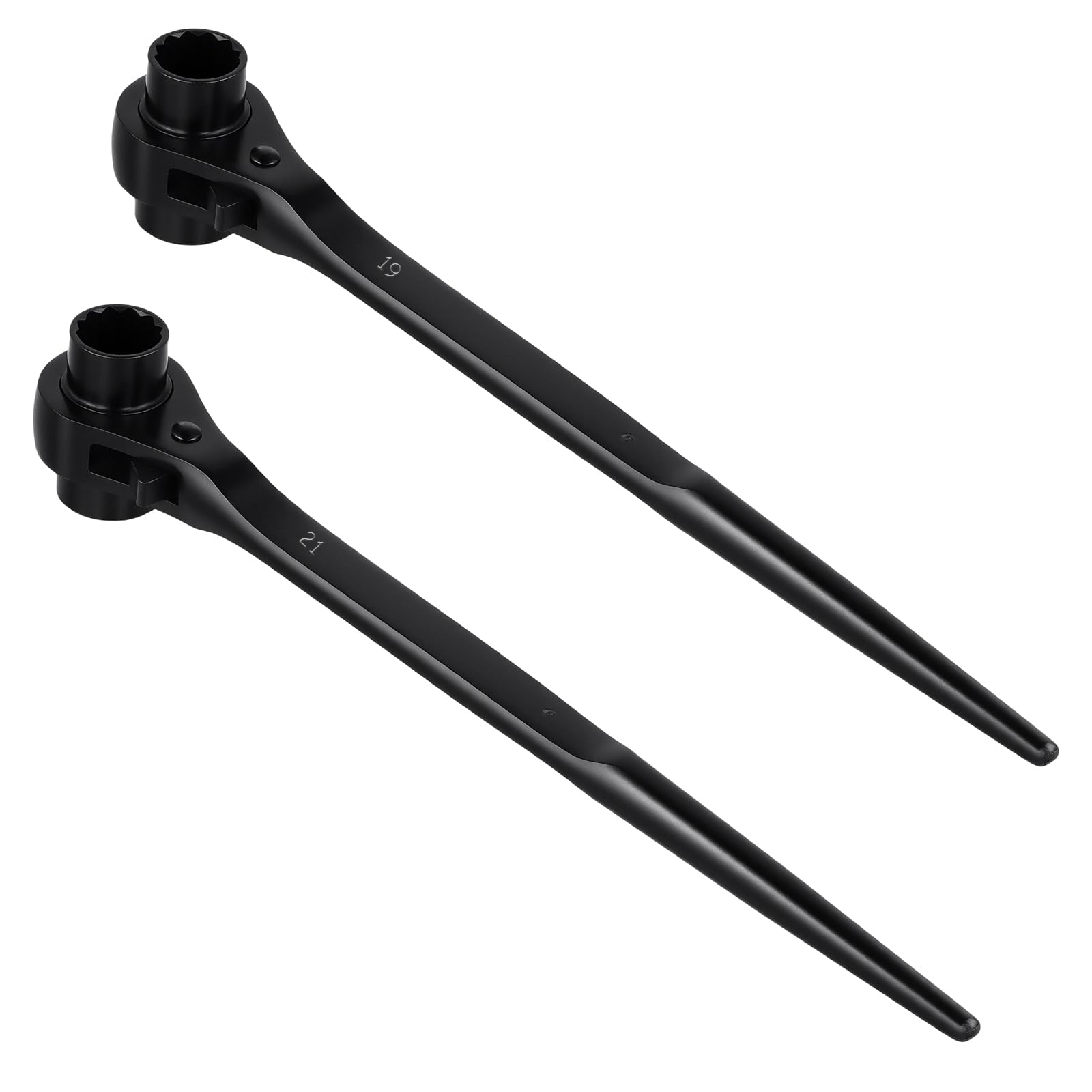 TAICHEUT 2 Pack Ratchet Podger Scaffold Spanner 19mm x 21mm, Heavy Duty Steel Construction Tool for Car Repair