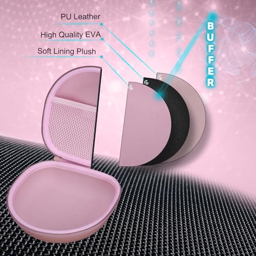 Image of Headphone Case Compatible with JBL /Beats /BERIBES /Jlab /Picun /TOZO /KVIDIO /Soundcore Anker /Skullcandy Noise Cancelling Over-Ear Headphones, Pearl Pink