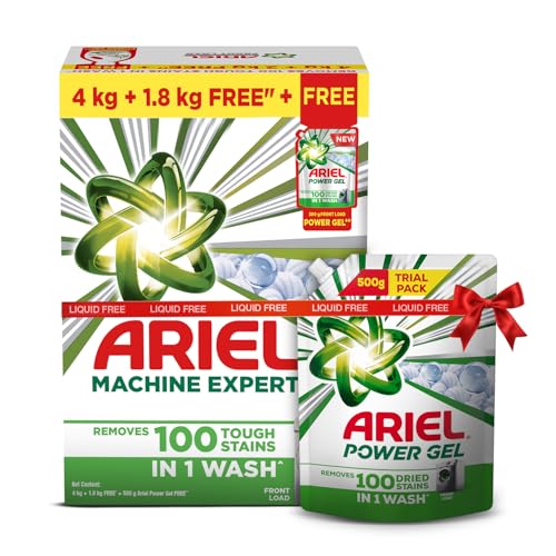 Ariel Matic Front Load Detergent Powder 4kg + 1.8kg + 500g Liquid - Image 2