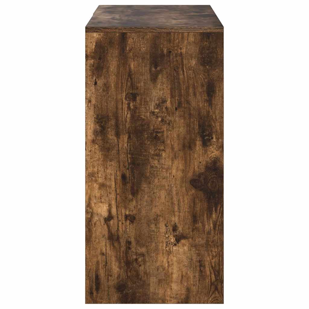 Scrivania in legno di rovere affumicato, 90 x 37,5 x 75 cm, con cassetto, moderna scrivania da ufficio per home office e gaming, con molto spazio e stabile tavolo per PC