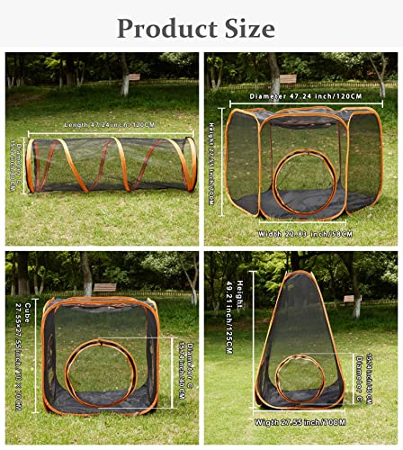 Outdoor Cat Enclosures,6-In-1 Cat Tent With Cat Tunnel For Indoor And Outdoor,Portable Cat Playpen Play Tents For Cats Rabbits Ferrets And Small Animals #TOP1