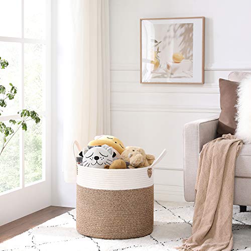 SONGMICS, Cesto in Corda di Cotone, Cestello