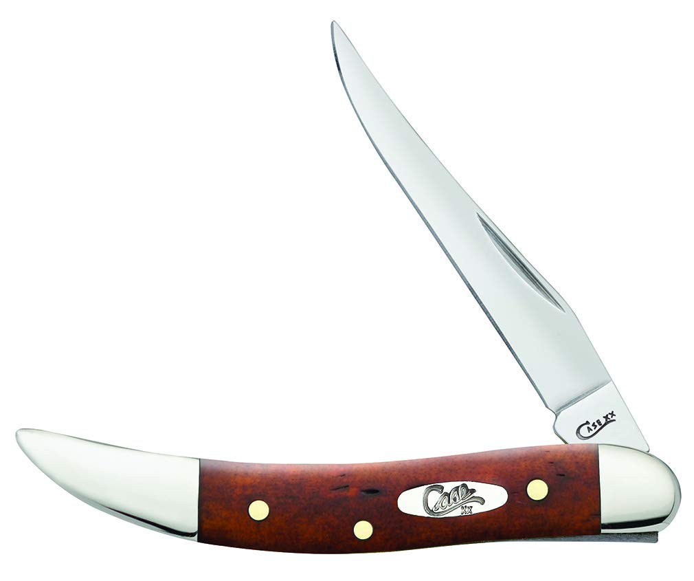 Case WR XX Pocket Knife Chestnut Smooth Bone Small Texas Toothpick Item #28703 - (610096 SS) - Length Closed: 3 Inches