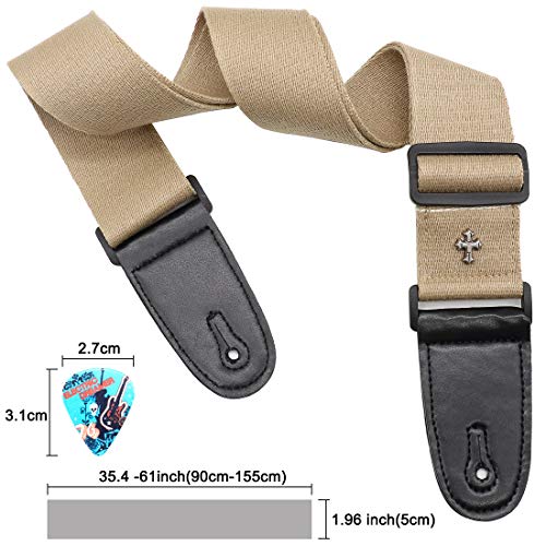 Derbway Sangle de Guitare Ceinture Croisée Rétro Réglable pour Guitare Acoustique électrique, Basse, Ukulélé avec 5PCS… - Les Beatles, Paul McCartney, John Lennon, RIngo Starr, George Harrison Derbway Sangle de Guitare Ceinture Croisée Rétro Réglable pour Guitare Acoustique électrique, Basse, Ukulélé avec 5PCS… – Image 3