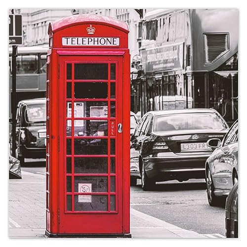 H7368Z_NS1AI Sticker mural décoratif Motif Londres Royaume-Uni 30 x 30 cm