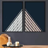 2 Piece Framed Canvas Wall Art Building Blocks Canvas Prints Home Artwork Decoration for Living Room,Bedroom - 16