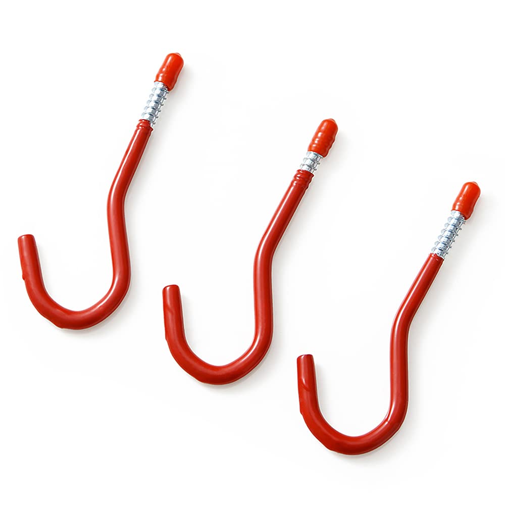Dekton 3 PC 2" All Purpose Hooks | Durable Hooks with Scratch-Resistant Plastic Coating | Ideal for Hanging Tools, Equipment, and in Sheds, Workshops, and Homes | Strong & Versatile Hanging Solution
