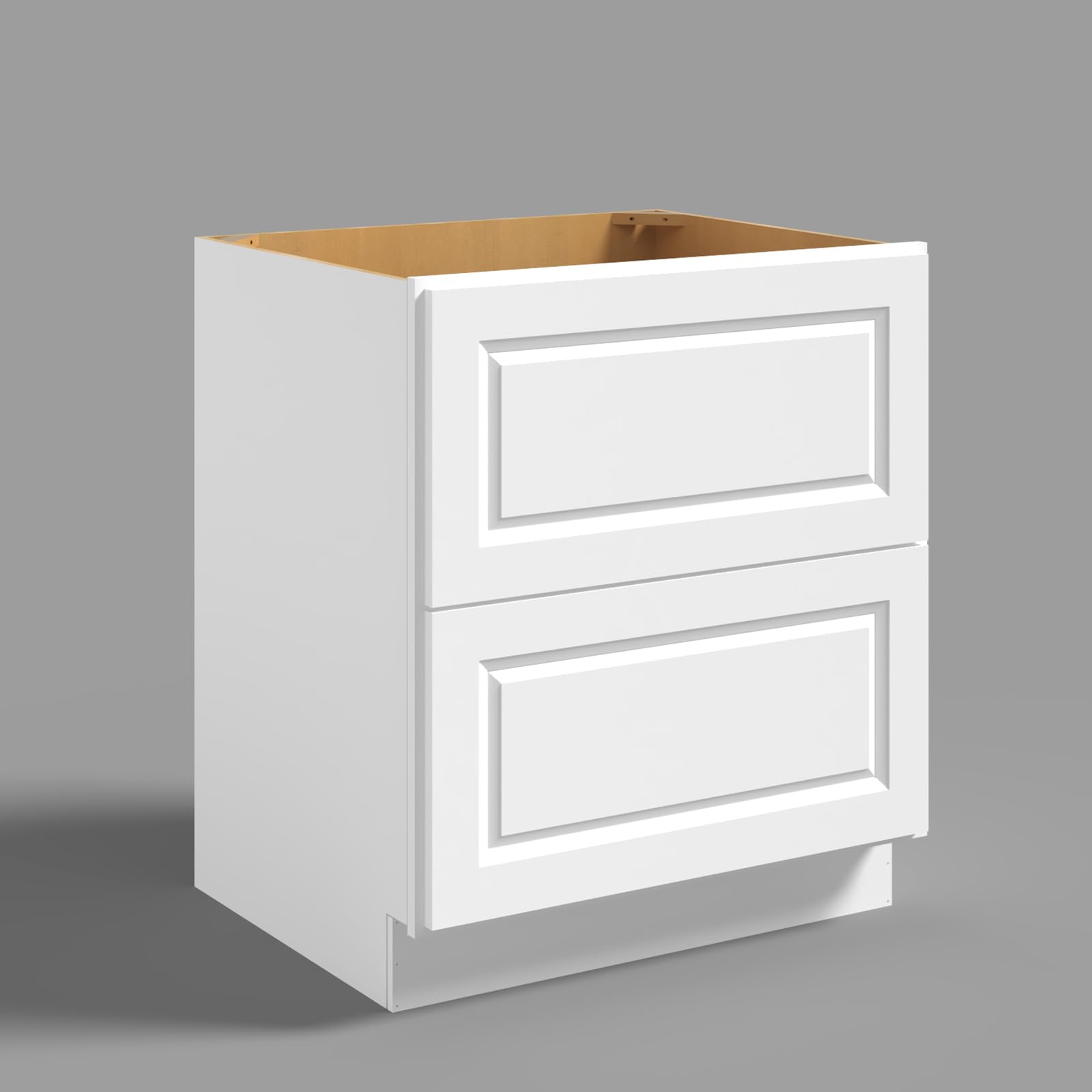 Hausvita 30" 2-Tier Undermount Kitchen Drawer Cabinet, RTA Storage Drawer, Full Extension Soft Close Slides, Ample Storage Organizer, MDF &amp; Plywood with UV Coating