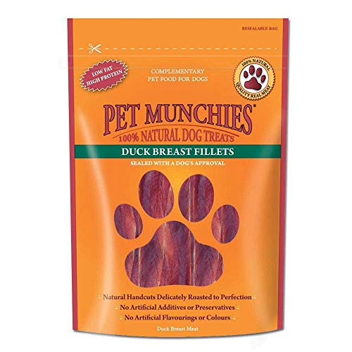 Pet Munchies - Filetes de pechuga de pato (80 g, 8 unidades)